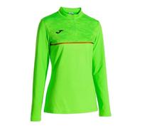Joma Women's Running Sweatshirt, 2XS-XL, Long Sleeve, with Thermal Lining and Half Zip, ideal for outdoor training, Record III Fluorescent Green