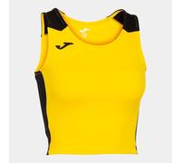 Joma Women's Running Top, XS - XL, Lightweight and Breathable Sports Bra - Record II Yellow Black
