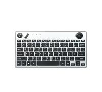 JOMAA 78 Keys Dual Mode Wireless Trackball Keyboard, Bluetooth 5.0 & 2.4G Wireless Keyboard with 19mm Trackball for Windows Mac iOS Android Computer Tablet Desktop