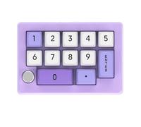 JOMAA Mechanical Mini Game Keyboard with Rotary Knob, Designer Macro Programming Hotkeys for Copy Paste Office Tasks, Full Key Hot-Swap, Trendy Color Options (Purple)