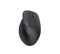 JOMAA Wireless 2.4G & Dual Bluetooth Three-Channel Ergonomic Vertical Mouse Adjustable DPI, Multi-Function Turntable for PC, Laptop, MacBook, Rechargeable (Black)