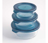 Jomafe Round Glass Food Container Set 400ml, 650ml, 950ml