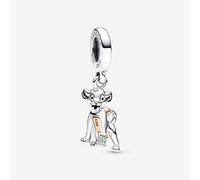 JOME Simba Charm in 925 Sterling Silver - Disney 100 Years Edition - Enamel Finish - Compatible with European Bracelets - The Lion King Jewellery for Women & Girls