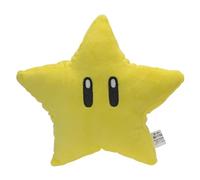 Jomeis Super Invincible Star Plush Pillow - Soft & Cuddly Mario Starman Cartoon Plushie for Kids, Teens, & Gamers - Collectible Bros Gaming Room Decor