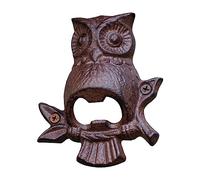 Jomewory Beer Opener Wall Mount, Owl Bottle Opener Wall Mount Cast Iron, Sturdy Decor Decorative Antique Accessory for Home, Garage, Bar, Garden, 3,5x12x10cm