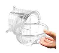 Jomewory Bird Bathtub for Cage, Bath Bowl for Parrot Shower, Clear Detachable Parrot Shower Bath Cube Cage Accessories for Budgerigars, Small Birds, Parakeets