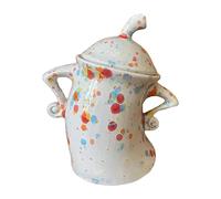 Jomewory Canister with, Fun Sassy Food Jars & Canisters, Jars for Kitchen Storage, Desktop Akimbo Cup Ornament, 20x18cm