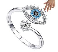 Jomewory Evil Eye , Blue Evil Eye Open , Wire Wrapped , Turkish Faith Protection Jewelry for Women Girls