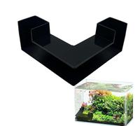 Jomewory Fish Tunnel for Aquarium, Attractive Shrimp Cave Hide for Aquarium Corner, Multifunctional Decorative Shrimp Tank Accessories Aquarium Tunnel for Fish Tank - Black