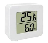 Jomewory LCD Digital Hygrometer Thermometer, Indoor Hygrometer, Thermometer for Room with Temperature Humidity Monitor, For Bedroom, Living Room, Plant, White