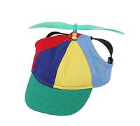 Jomewory Propeller Hat for Pets, Cat Propeller Hat with Ear Holes, Dog Hat, Rainbow Helicopter Top Hat, for Small Dogs Puppy Cats Supplies