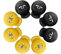Jomeya Glove Locks, Lace Locks for Baseball Glove 8 Pack, No More Knots Required, Universal Fit for Baseball and Softball Gloves (Black-Yellow)