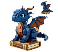 JOMIOD Dragon Building Block Model, Collectible Model for Building, Adorable Chibi Dragon with Book, Construction Kit Birthday Gift for Teenagers and Adults - 800+ PCS (Style B)