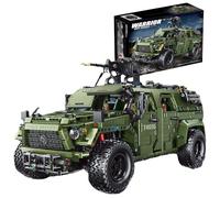 JOMIOD T4015 Warrior Military Car Building Blocks, 1:8 Technic Off-Road Vehicle, 4739 Pieces Collectible Army Model Truck, MOC Military Armored Vehicle Set