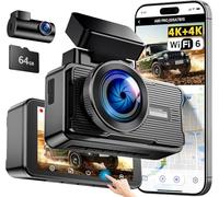 JOMISE 4K+4K Dash Cam Front and Rear, 20 Mbps+ Ethernet Transfer & Stable WiFi 6, Touch Screen Dash Camera for Cars with GPS, G-Sensor,Night Vision, 24H Parking Mode, Support 1TB(A80 Pro)