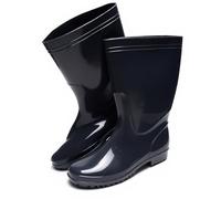 JOMIX Wellington Boots Men's Rain Boots Waterproof Non-Slip Lightweight PVC Rain Shoes Half Height Work Boots for Garden Fishing Hiking Camping, gray, 11 UK