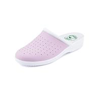 JOMIX Women's Sanitary Clogs Men's Breathable Medical Shoes Classic Wedge Slippers for Hospital Garden Beach, ITD1752, A-Pink, 4 UK