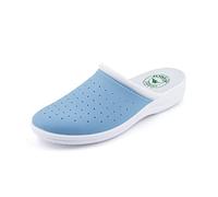 JOMIX Women's Sanitary Clogs Men's Breathable Medical Shoes Classic Wedge Slippers for Hospital Garden Beach, ITD1752, A-Blue, 7 UK