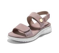 JOMIX Womens Summer Strap-On Sandals Elegant Adjustable Sandals Comfortable Ladies Slippers for Home Beach Sea, SD9295, Pink, 6.5 UK