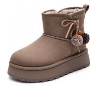 JOMIX Women's Winter Boots Lined Thick Sole Non-Slip Warm Inner Lining Lightweight Warm Winter Boots Women with Bobble Durable for Everyday Use and Snow in Cold Weather