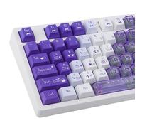 JOMKIZ Clear Keycaps, PBT/PC Transparent Keycap, Crystal Custom Key Cap 150 Keys, Cherry Profile, Shine Through Cute Keycap Set for 60%/65%/75%/TKL/96%/100% Layout Magnetic Mechanical Keyboard