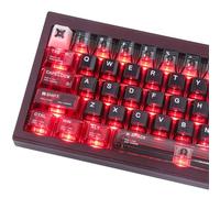 JOMKIZ Clear keycaps, ZAKU Transparent Keycaps, Crystal Ceramic Custom Key Cap Set 138 Keys, Cherry Profile, Shine Through Keycaps for 60%/65%/75%/TKL/96%/100% Layout Magnetic Mechanical Keyboard