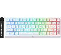 JOMKIZ MCHOSE ACE 68 Pro Wired Magnetic Switch Hall Effect Keyboard, Rapid Trigger 60%, Hyper-Fast Adjustable Actuation, 8K Hz Polling Rate, RGB HotSwap, for PC/Mac, White