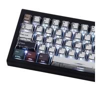 JOMKIZ PBT Keycaps - Side Print Keycaps, Shine Through Double Shot 132 Keys Cherry Profile Backlit Key caps for Cherry Gateron MX Magnetic Switches 60 65 75 100 Percent Mechanical Keyboard