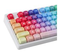 JOMKIZ Rainbow PBT Keycap Set, 133 Keys MOA Profile, Dye-Sublimation, Vibrant Colorful Keycaps for Cherry Gateron MX Magnetic Switches 60 65 75 100 Percent Mechanical Keyboard