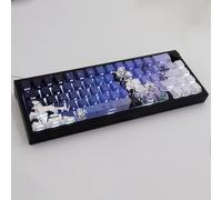 JOMKIZ Side Print Keycaps Shine Through Double Shot PBT Keycaps 132 Keys Cherry Profile Backlit Key caps for Cherry Gateron MX Magnetic Switches 60 65 75 100 Percent Mechanical Keyboard（Starlight）