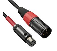 JOMLEY Mini Mini XLR Female (TA3F) to Regular XLR Male Pro Lavalier Microphone Cable - 3.3 ft