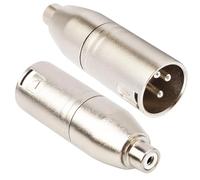 JOMLEY RCA to XLR Adapter, XLR Male to RCA Female Converter Connector Adapter for Microphone Connections Audio Electronics etc - 2 Pack