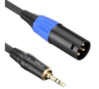 JOMLEY Unbalanced 3.5mm Mini Jack to XLR Male Microphone Cable, 3m