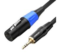 JOMLEY Unbalanced Female XLR to 3.5mm Mini Jack Microphone Cable, 3m