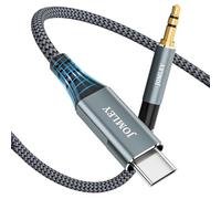JOMLEY USB C to 3.5mm Aux Cable 3.3FT, Nylon Braided Type C to 3.5mm Headphone Car Stereo Cord Compatible with iPhone 15, 15 Pro Max Plus, Samsung Galaxy S24 S23 S22 S21