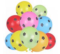 Jomnvo 24 Pcs Colored Soccer Latex Balloons 12 Inch Football Balloons for World Cup Party Kids Birthday Party (Colored)