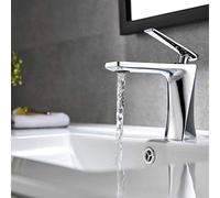 JOMOLA Chrome Single Handle Bathroom Sink Tap One Hole Deck Mount Lavatory Mixer Tap Wash Basin Faucet Brass