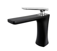 JOMOLA Matte Black Single Handle Bathroom Sink Tap One Hole Deck Mount Lavatory Mixer Tap Wash Basin Faucet Brass