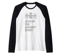 JOMON the ancient Japanese spirit Funny DOGU, Archeology Raglan Baseball Tee
