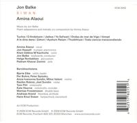 JON BALKE/AMINA ALAOUI - SIWAN NEW CD