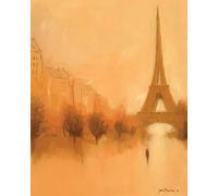 Jon Barker Stranger in Paris Canvas Print, Multi-Colour, 40 x 50 cm