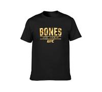 Jon Jones Bones Mens T-Shirt Casual Cotton Tees Black Tops L