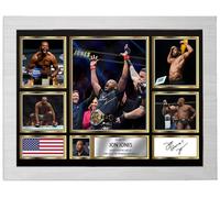 Jon Jones Signed Autograph Photograph Display - Perfect for MMA Fans, A4 Poster + White Frame - Limited Edition Autograph Fan Gift - Collectible Memorabilia Merchandise