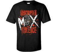 Jon Moxley MOX Unscripted Violence T-Shirt Graphic Printed Tee Mens Shirt Black 3XL