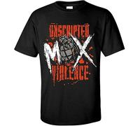 Jon Moxley MOX Unscripted Violence T-Shirt Graphic Top Printed Tee Mens Shirt