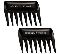 Jon Renau , Set of 2 Wide Tooth Combs by for Synthetic, Heat Friendly HD Fiber and Human Hair