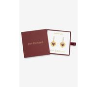 Jon Richard Gold Plated Heart Birthstone Earrings - December One Size Gold