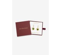 Jon Richard 14Ct Real Gold Plated Heart Birthstone Huggie Earrings - May Gold One Size