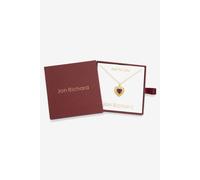 Jon Richard Women's 14Ct Real Gold Plated Heart Birthstone Pendant - December - Gift Boxed Necklace