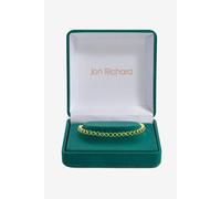 14K Gold Plated and Emerald Cubic Zirconia Tennis Bracelet - Gift Box Jon Richard Gold One Size
